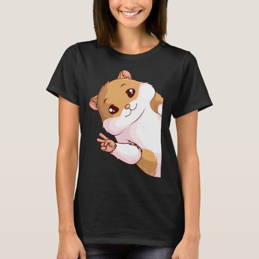 Hamster Hammy Women Kids Boys Girls Tシャツ (正面)