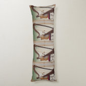 Hamster Harpist – Elegant Musical Illustration ボディピロー (裏面 (縦))