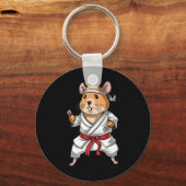 Hamster Karate Ninja Jiu-jitsu Judo Taekwondo Mart キーホルダー (正面)