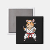 Hamster Karate Ninja Jiu-jitsu Judo Taekwondo Mart マグネット (正面/裏面)