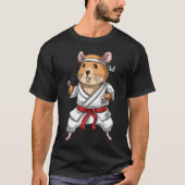 Hamster Karate Ninja Jiu-jitsu Judo Taekwondo Mart Tシャツ (正面)