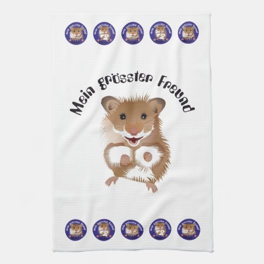Hamster, mein grösster Freund Geschirrtuch キッチンタオル (縦)
