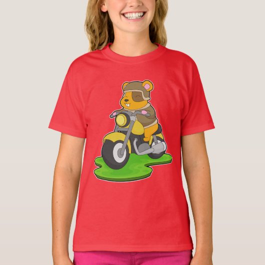 Hamster Motorcycle Tシャツ (正面)