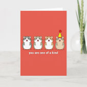 Hamster One Of A Kind Birthday Card カード (正面)