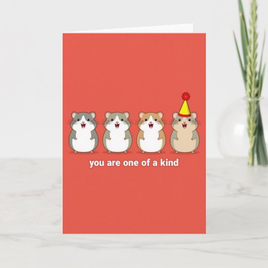 Hamster One Of A Kind Birthday Card カード (正面)