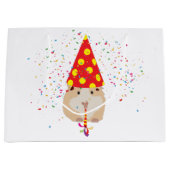 Hamster Partying – 動物のパーティー ラージペーパーバッグ (正面)