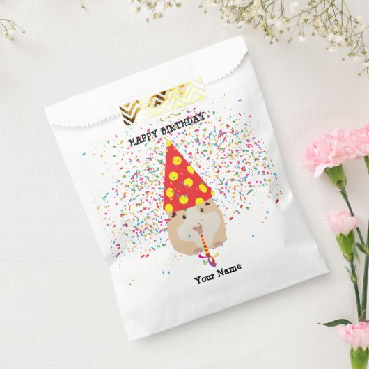 Hamster Partying – 誕生日パーティーで動物 フェイバーバッグ (封をした状態)