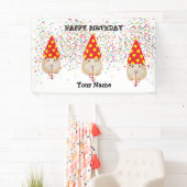 Hamster Partying – 誕生日パーティーで動物 横断幕 (インサイチュ)