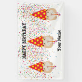 Hamster Partying – 誕生日パーティーで動物 横断幕 (縦)