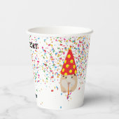 Hamster Partying – 誕生日パーティーで動物 紙コップ (裏面)