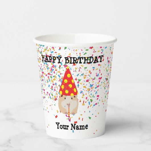 Hamster Partying – 誕生日パーティーで動物 紙コップ (左)