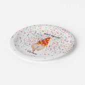 Hamster Partying – 誕生日パーティーの名前で動物 ペーパープレート (アングル)