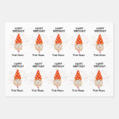 Hamster Partying – 誕生日パーティーの名前で動物 ラッピングペーパーシート (正面)