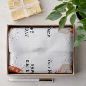 Hamster Partying – 誕生日パーティーの名前で動物 薄葉紙 (ギフト)