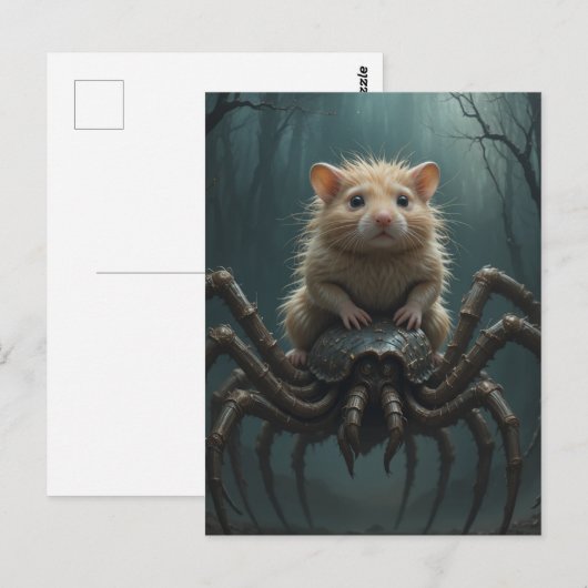 Hamster Riding a Spider ポストカード (正面/裏面)