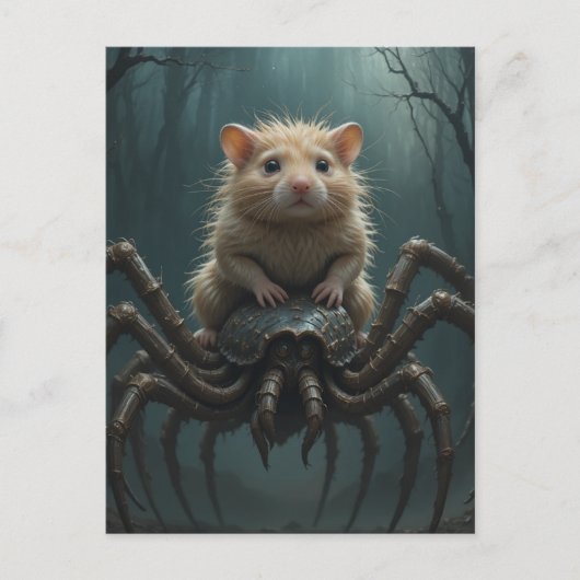 Hamster Riding a Spider ポストカード (正面)