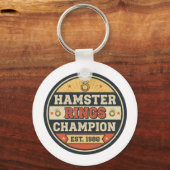 Hamster Rings Champion Retro Badge キーホルダー (裏面)
