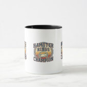 Hamster Rings Champion Retro Design マグカップ (中央)