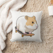 Hamster Skater Skateboard クッション (ブランケット)