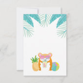 Hamster Tropical Pool Party Invitation 招待状 (裏面)