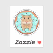 Hamster with Donut シール (シート)