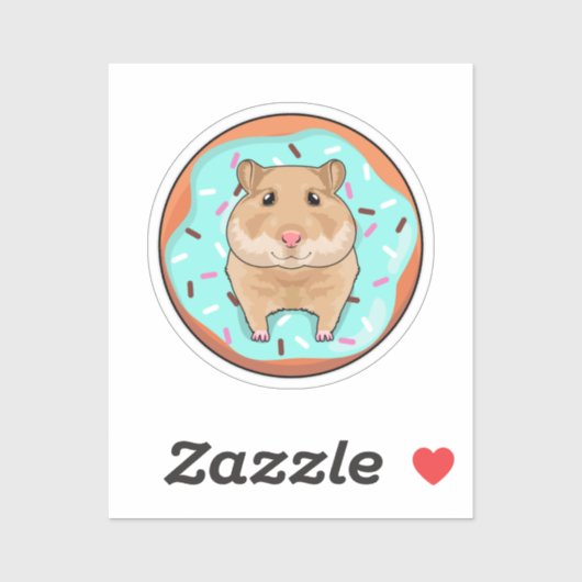 Hamster with Donut シール (シート)
