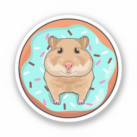Hamster with Donut シール (正面)