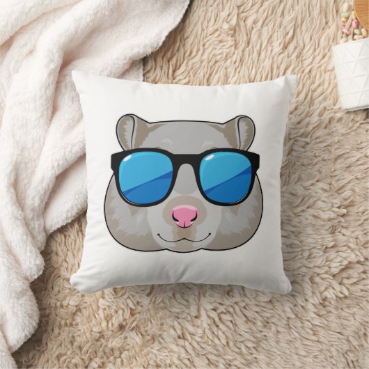 Hamster with Sunglasses クッション (ブランケット)