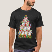 Hamster   Xmas Lights Santa Hamster Christmas Tree Tシャツ (正面)