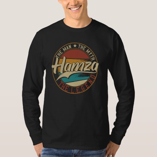 Hamza The man the myth the legend Tシャツ (正面)