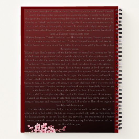 Hana ノートブック (裏面)