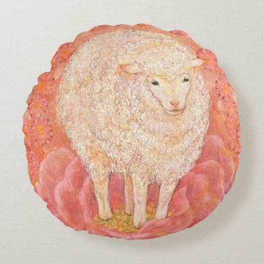 Hana-hitsuji: The Fairy Lamb ラウンドクッション (正面)