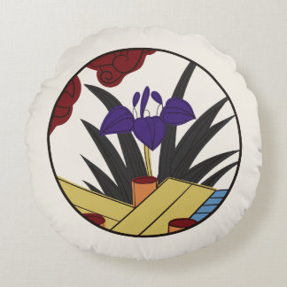 Hanafuda "Ayame-ni-yatsuhashi" ラウンドクッション