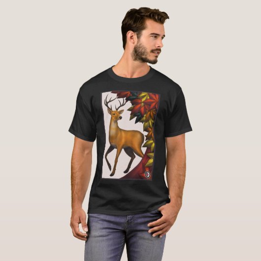 Hanafuda Deer Maple Classic T-Shirt Tシャツ (正面フル)