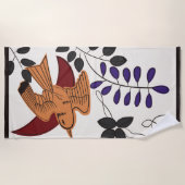 Hanafuda "Fuji-ni-hototogisu" ビーチタオル (正面)