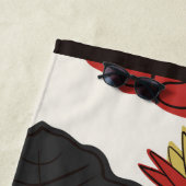 Hanafuda "Kiku-ni-sakazuki" ビーチタオル (インサイチュ)