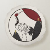 Hanafuda "Matsu-ni-tsuru" ラウンドクッション (裏面)