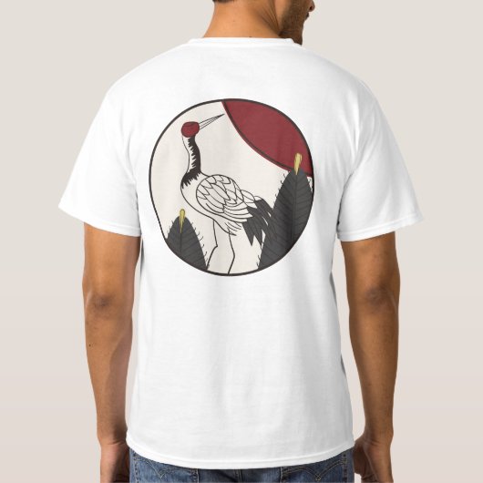 Hanafuda "Matsu-ni-tsuru" Tシャツ (裏面)