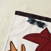 Hanafuda "Momiji-ni-shika" ビーチタオル (インサイチュ)