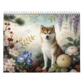 Hanafuda Shiba Inu | Painterly Japanese Patterns カレンダー (カバー)