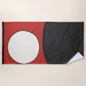 Hanafuda "Susuki-ni-tsuki" ビーチタオル (正面)