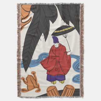 Hanafuda "Yanagi-ni-Ono-Michikaze" スローブランケット