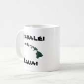 "Hanalei桟橋" w/Hawaiiの島 コーヒーマグカップ (正面左)