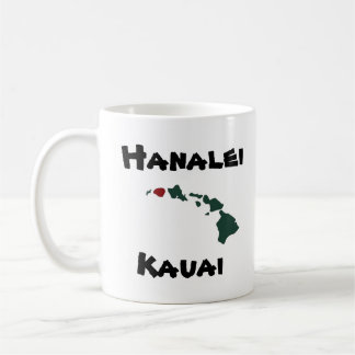 "Hanalei桟橋" w/Hawaiiの島 コーヒーマグカップ