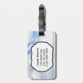 Hanalei湾、カウアイ島ハワイのビーチの花 ラゲッジタグ (裏面縦)