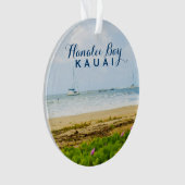 Hanalei Bay Bots, Kaai Hawaii 2写真 オーナメント (正面)