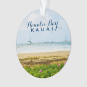 Hanalei Bay Bots, Kaai Hawaii 2写真 オーナメント (正面)