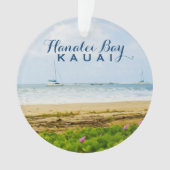 Hanalei Bay Bots, Kaai Hawaii 2写真 オーナメント (正面)