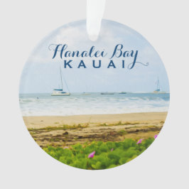 Hanalei Bay Bots, Kaai Hawaii 2写真 オーナメント