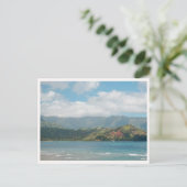 Hanalei Bay Hawaii Princeville View Blank ポストカード (スタンド正面)